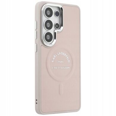 Защитный чехол Karl Lagerfeld Embossed Ring RSG Logo MagSafe для Samsung Galaxy S26 Ultra (S948) KLHMS26LPSKRSGEP - Pink