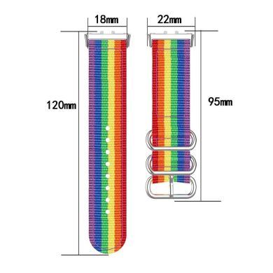 Ремінець UniCase Nylon Braslet для Samsung Galaxy Fit 3 - Black / Grey / Red / Grey / Black
