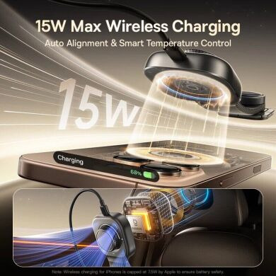 Автомобільний тримач з бездротовою зарядкою Baseus PrimeTrip C03 Pro (C0013A) - Cosmic Black