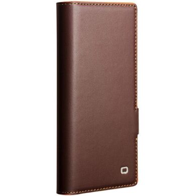 Кожаный чехол QIALINO Wallet Case (FF) для Samsung Galaxy Fold 8 Ultra - Brown