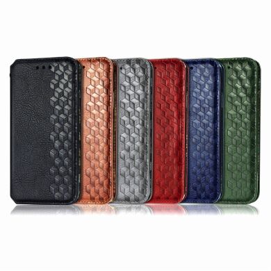 Чехол Deexe Rhombus Wallet для Samsung Galaxy A02s (A025) - Black