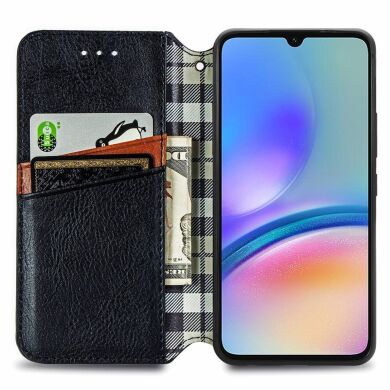 Чохол Deexe Rhombus Wallet для Samsung Galaxy A05s (A057) - Black