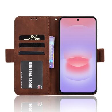 Чехол Deexe Wallet Stand для Samsung Galaxy A27 (A276) - Brown