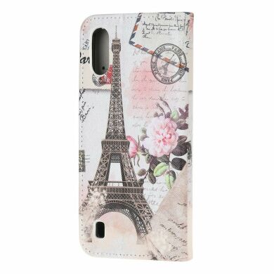 Чехол-книжка Deexe Color Wallet для Samsung Galaxy A01 (A015) - Eiffel Tower