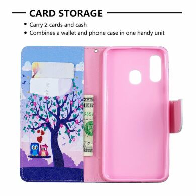 Чохол-книжка Deexe Color Wallet для Samsung Galaxy A40 (А405) - Two Swinging Owls