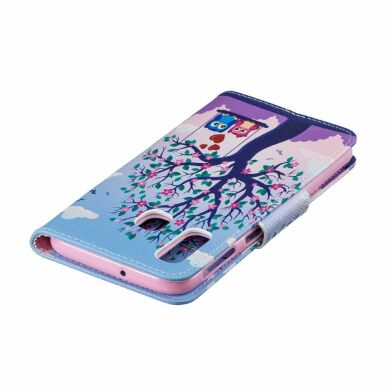 Чохол-книжка Deexe Color Wallet для Samsung Galaxy A40 (А405) - Two Swinging Owls
