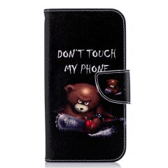 Чехол-книжка Deexe Color Wallet для Samsung Galaxy J4 2018 (J400) - Don't Touch My Phone C