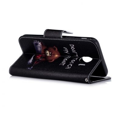 Чехол-книжка Deexe Color Wallet для Samsung Galaxy J4 2018 (J400) - Don't Touch My Phone C