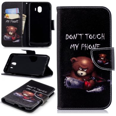 Чехол-книжка Deexe Color Wallet для Samsung Galaxy J4 2018 (J400) - Don't Touch My Phone C