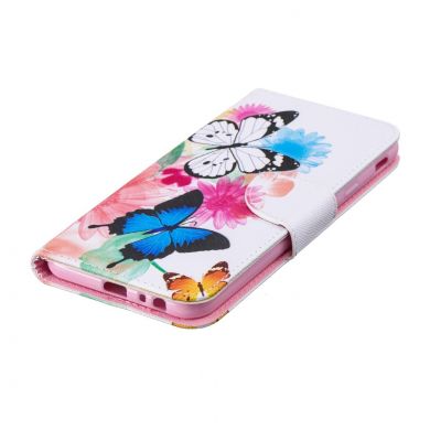 Чехол-книжка Deexe Color Wallet для Samsung Galaxy J4+ (J415) - Butterflies and Flowers