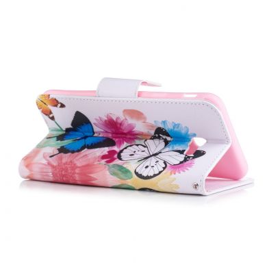 Чехол-книжка Deexe Color Wallet для Samsung Galaxy J4+ (J415) - Butterflies and Flowers