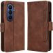 Чехол-книжка с карманами Deexe Wallet Stand (FF) для Samsung Galaxy Fold 8 Ultra - Brown. Фото 1 из 8