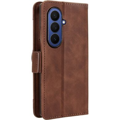 Чехол-книжка с карманами Deexe Wallet Stand (FF) для Samsung Galaxy Fold 8 Ultra - Brown