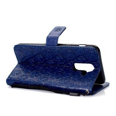 Чехол UniCase Leaf Wallet для Samsung Galaxy A6+ 2018 (A605) - Dark Blue