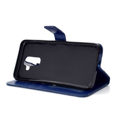 Чехол UniCase Leaf Wallet для Samsung Galaxy A6+ 2018 (A605) - Dark Blue