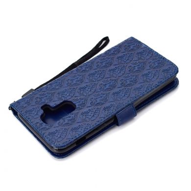 Чехол UniCase Leaf Wallet для Samsung Galaxy A6+ 2018 (A605) - Dark Blue