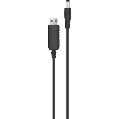Кабель ACCLAB USB to DC 5.5х2.5мм (9V, 1A, 1m) - Black