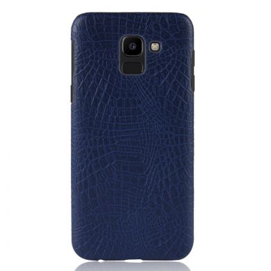 Пластиковий чохол Deexe Croco Style для Samsung Galaxy J6 2018 (J600), Blue