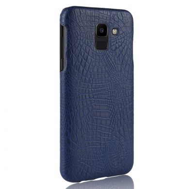 Пластиковий чохол Deexe Croco Style для Samsung Galaxy J6 2018 (J600), Blue