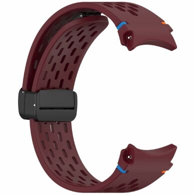 Ремінець Deexe Astra Strap для Samsung Galaxy Watch 4 / 4 Classic / 5 / 5 Pro / 6 / 6 Classic / 7 / FE - Wine Red