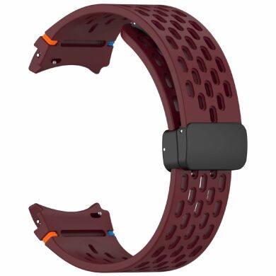 Ремінець Deexe Astra Strap для Samsung Galaxy Watch 4 / 4 Classic / 5 / 5 Pro / 6 / 6 Classic / 7 / FE - Wine Red