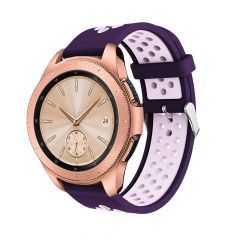Ремешок Deexe Dual Color для Samsung Galaxy Watch 42mm / Watch 3 41mm - Dark Purple/Light Purple