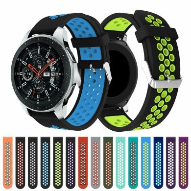 Ремінець Deexe Dual Color для Samsung Galaxy Watch 46mm / Watch 3 45mm / Gear S3 - Army Green / Red