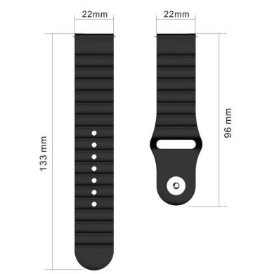 Ремінець Deexe Silicone Strap для годинників з шириною кріплення 22мм - Dark Purple