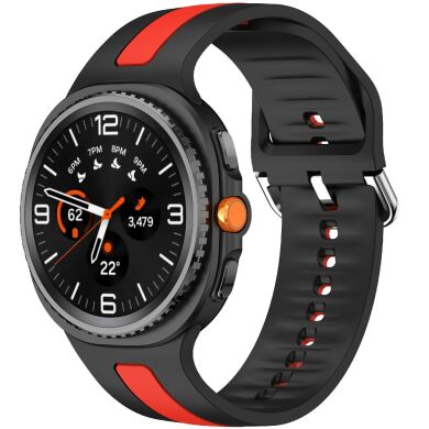 Ремешок Deexe Sport Strap для Samsung Galaxy Watch 8 (40/44mm) / 8 Classic - Black / Red