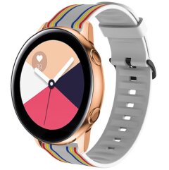 Ремешок Deexe Twill Color Strap для часов с шириной крепления 22мм - Grey / Colorful