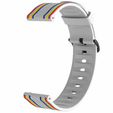 Ремешок Deexe Twill Color Strap для часов с шириной крепления 22мм - Grey / Colorful