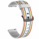 Ремешок Deexe Twill Color Strap для часов с шириной крепления 22мм - Grey / Colorful. Фото 2 из 3
