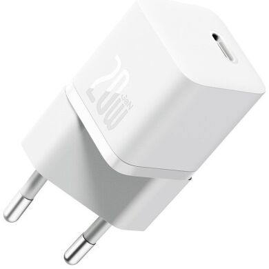 Сетевое зарядное устройство Baseus GaN5 1C 20W + кабель Type-C to Type-C (P10110900213-01) - White