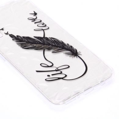 Силиконовый чехол UniCase 3D Diamond Pattern для Samsung Galaxy A7 2018 (A750) - Feather Pen