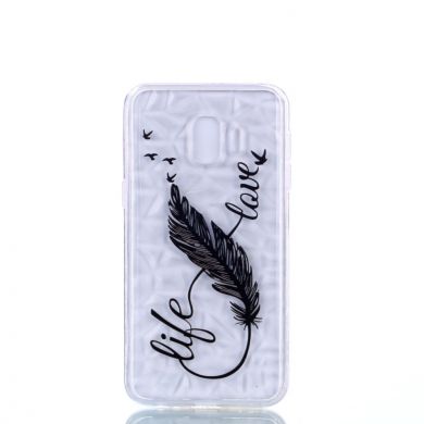 Силіконовий чохол UniCase 3D Diamond Pattern для Samsung Galaxy J2 Core (J260) - Feather Pen