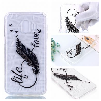 Силіконовий чохол UniCase 3D Diamond Pattern для Samsung Galaxy J2 Core (J260) - Feather Pen