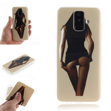 Силиконовый (TPU) чехол Deexe Life Style для Samsung Galaxy A6+ 2018 (A605) - Hot Girl