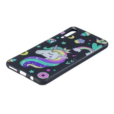 Силиконовый (TPU) чехол Deexe Life Style для Samsung Galaxy A7 2018 (A750) - Shy Unicorn