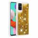 Силіконовий (TPU) чохол Deexe Liquid Glitter для Samsung Galaxy A51 (А515) - Gold