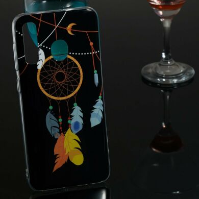 Силіконовий (TPU) чохол Deexe LumiCase для Samsung Galaxy A50 (A505) - Feather Dream Catcher