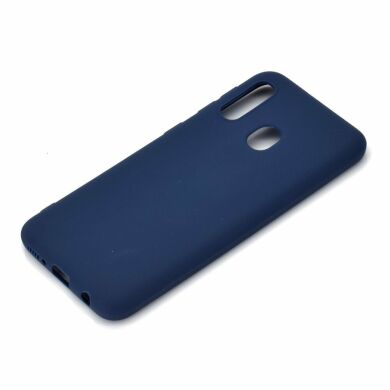Силіконовий (TPU) чохол Deexe Matte Case для Samsung Galaxy A20e (A202) - Dark Blue