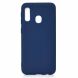 Силиконовый (TPU) чехол Deexe Matte Case для Samsung Galaxy A20e (A202) - Dark Blue. Фото 2 из 6