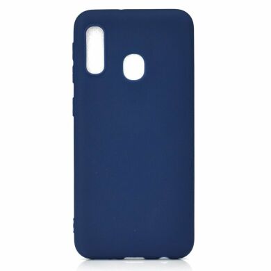 Силіконовий (TPU) чохол Deexe Matte Case для Samsung Galaxy A20e (A202) - Dark Blue