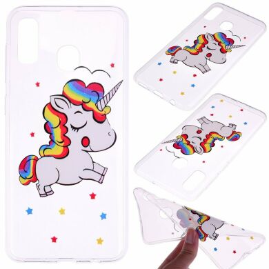 Силіконовий (TPU) чохол Deexe Pretty Glossy для Samsung Galaxy A30 (A305) - Unicorn