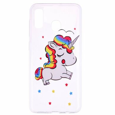 Силіконовий (TPU) чохол Deexe Pretty Glossy для Samsung Galaxy A30 (A305) - Unicorn