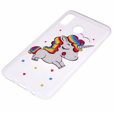 Силіконовий (TPU) чохол Deexe Pretty Glossy для Samsung Galaxy A30 (A305) - Unicorn