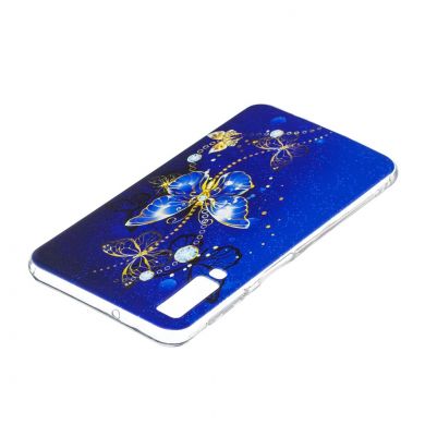 Силиконовый (TPU) чехол Deexe Pretty Glossy для Samsung Galaxy A7 2018 (A750) - Butterfly