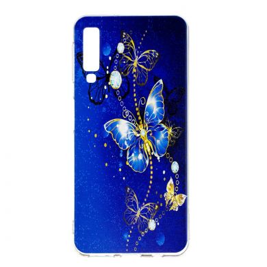 Силиконовый (TPU) чехол Deexe Pretty Glossy для Samsung Galaxy A7 2018 (A750) - Butterfly