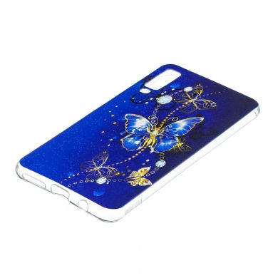 Силиконовый (TPU) чехол Deexe Pretty Glossy для Samsung Galaxy A7 2018 (A750) - Butterfly
