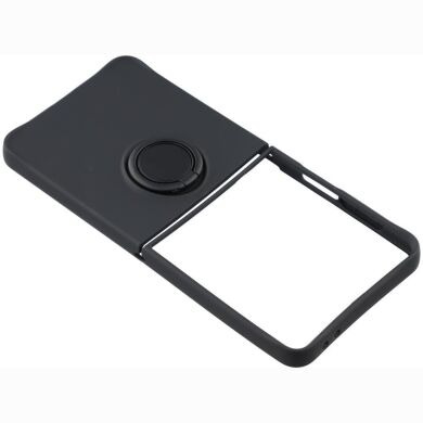 Силиконовый (TPU) чехол с кольцом Deexe Color Shell (FF) для Samsung Galaxy Flip 8 - Black